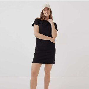 PACT Organic Cotton Softspun Tee Dress in Black - M